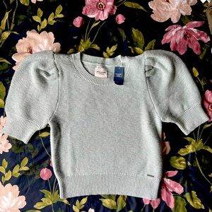 Abercrombie & Fitch 100% cotton puff sleeve sweater